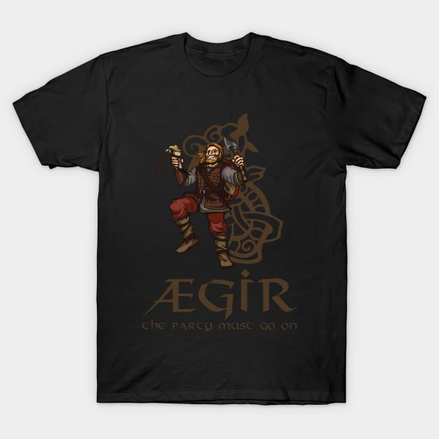 Aegir Norse Mythology T-Shirt by Styr Designs